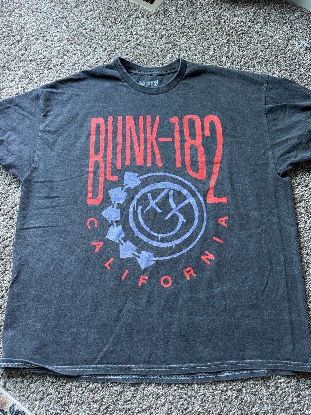 Urban Outfitters Oversized Black Blink-182 Graphic Tee